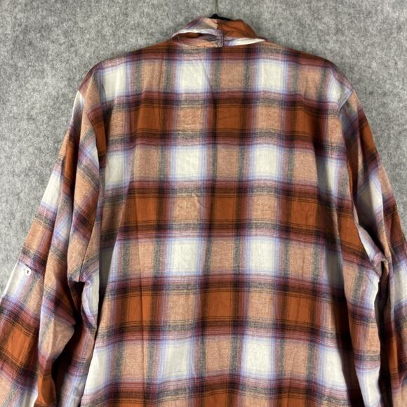 Savanna Jane Flannel Long Cardigan 3X Plaid Tassel Asymmetric Boho Western NEW - Picture 13 of 16